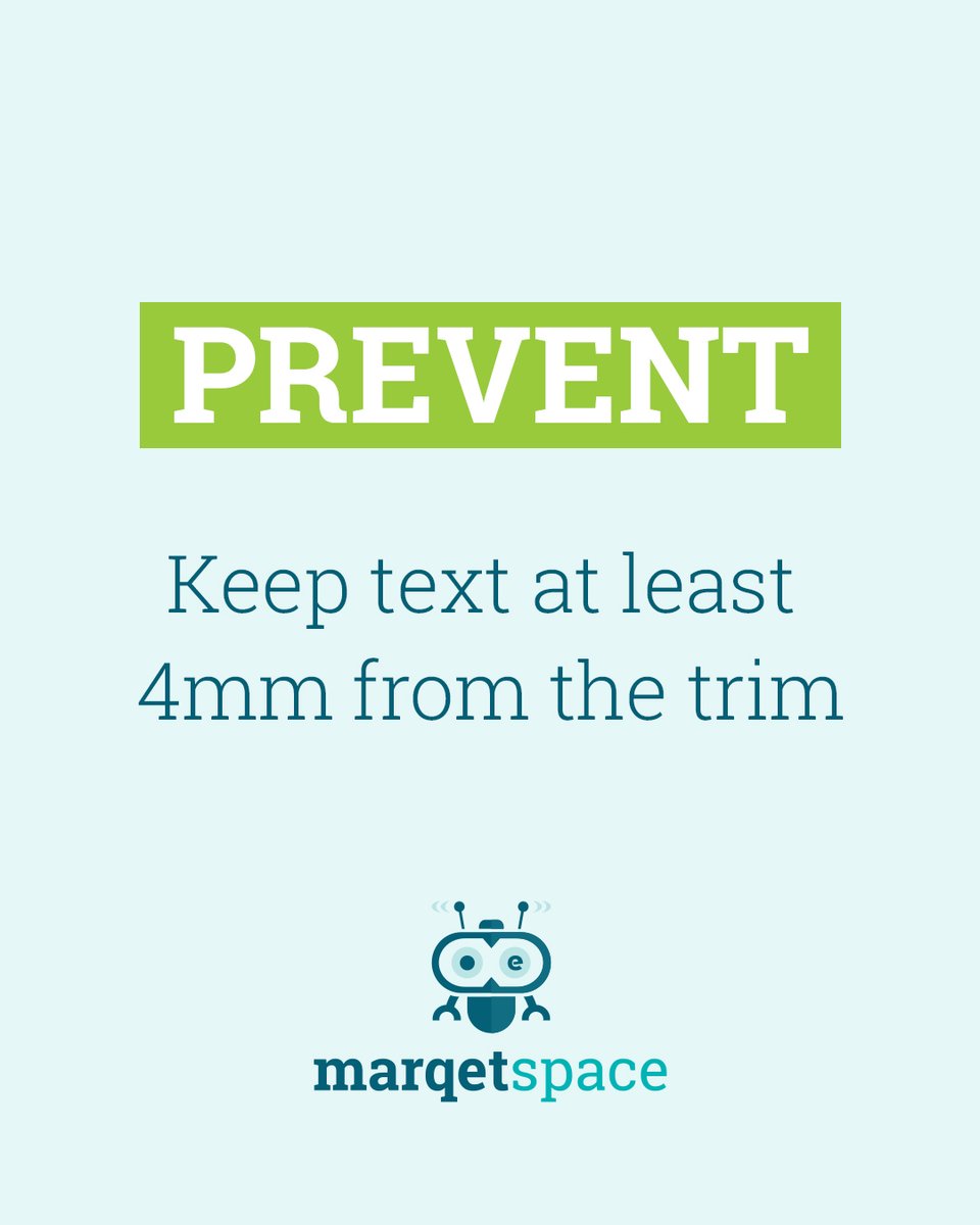 Marqetspace's tweet photo. Use our free InDesign templates to help avoid layout errors. 

They're marked with the trim line and a 'quiet zone' so you can see where to place text safely. https://t.co/VRdTMEoegL