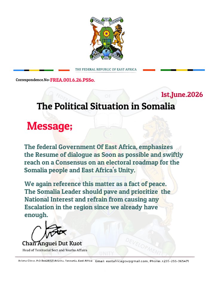 EastAfricaGov's tweet photo. The Prime Governor of Somalia, H.E. @HassanSMohamud and Other Political Leaders plus the Clergy. We call for a Safer and Peaceful Somalia for the smooth Integration of East Africa.

We are Monitoring the Political Situation in Somalia 🇸🇴. Let Peace Prevail. 

@TheVillaSomalia https://t.co/uMxgeymAsO