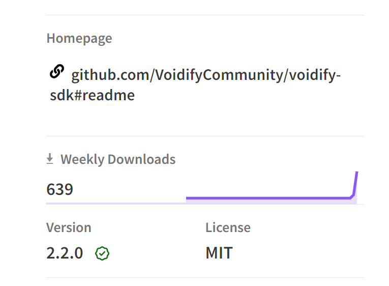 tornadostoshi's tweet photo. Voidify SDK has reached 639 downloads.(https://t.co/FeRTrr0y31)

That number means more than installs.

It means more builders testing, integrating, debugging, running relayers, improving tooling, and helping shape the protocol from the ground up.

Stay shadowed.
https://t.co/iPR8WRIjZL