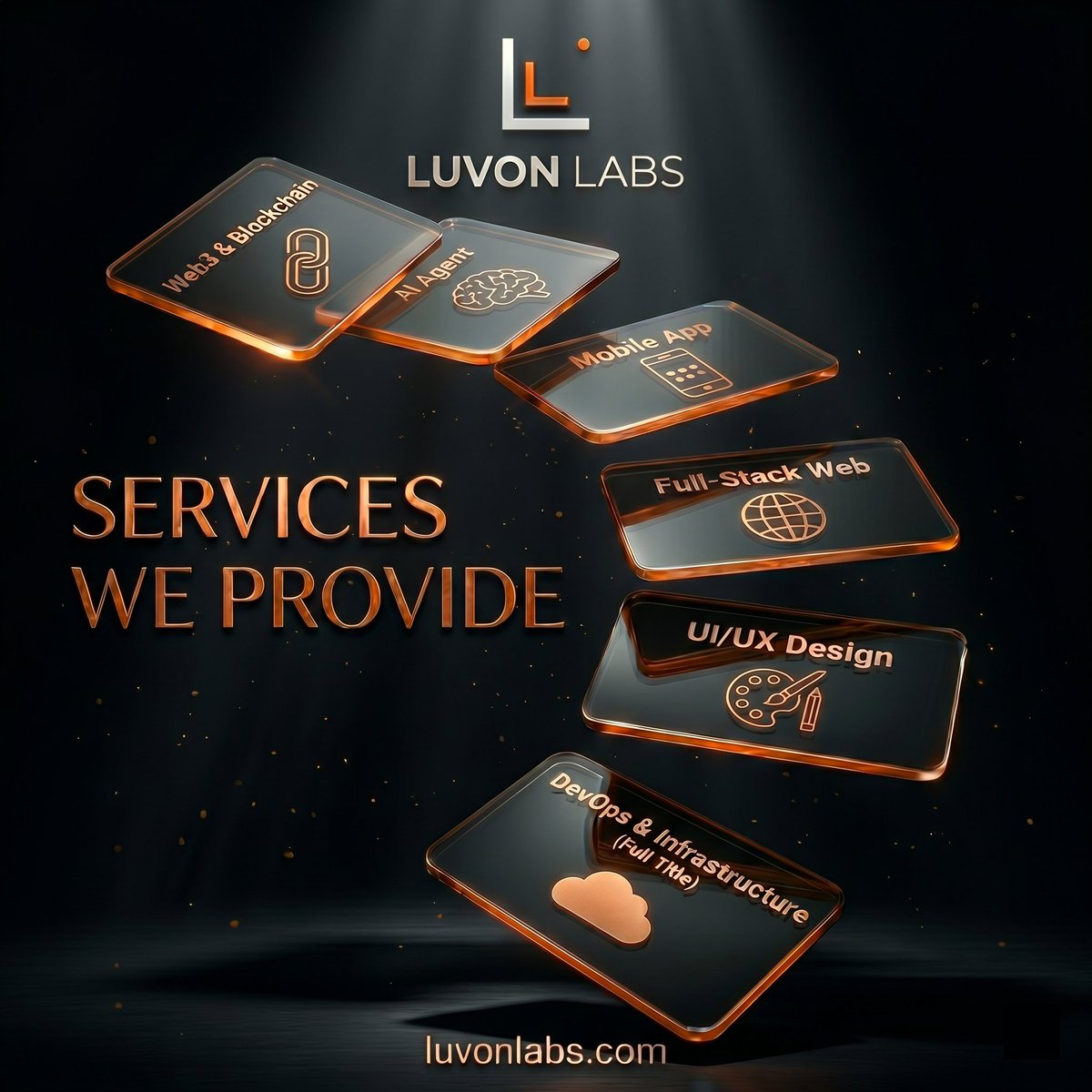 luvonlabs's tweet photo. You shouldn't need 4 different agencies to build one product.

A Web3 team. A mobile team. A design team. A DevOps team.

There's a better way.

Here's exactly what Luvon Labs builds:

🔷 Web3 & Blockchain
Smart contracts. DeFi protocols. NFT platforms. DAOs. Cross-chain infrastructure.
Stack: Solidity, Rust, Move.

🤖 AI Agents
Not chatbots. Autonomous agents that make decisions and execute at scale.
Stack: LangGraph, MCP, Python.

💻 Full-Stack Web
End-to-end web applications. Fast. Scalable. Production-grade from day one.
Stack: React, Next.js, Node.js.

📱 Mobile Apps
iOS and Android. Native performance. Designed for users who've never read a manual.
Stack: React Native, Swift, Kotlin.

🎨 UI/UX Design
Products people understand on first use. Wireframes to pixel-perfect handoff.

⚙️ DevOps & Infrastructure
Deployments that don't break at 3am. CI/CD, cloud infra, monitoring.
Stack: AWS, GCP, Vercel, Docker, Kubernetes.

50+ clients. 40+ products. 15+ countries.

If you're building something ambitious → https://t.co/mq1aXiFYSq