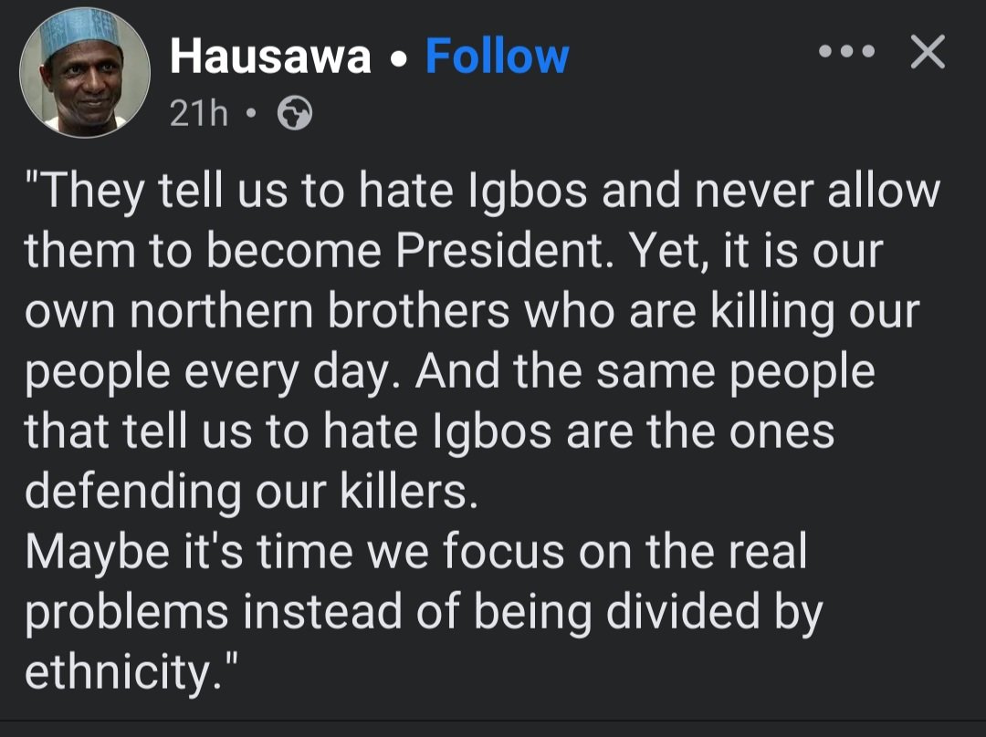 n_johnpeter's tweet photo. @wlcback14 We are getting there. Until fulani kills more than our people killed during the Biafra genocide, you people won't agree to accept division. So for now, we will relax and watch as fulani keeps killing. https://t.co/wdF9CGknZn