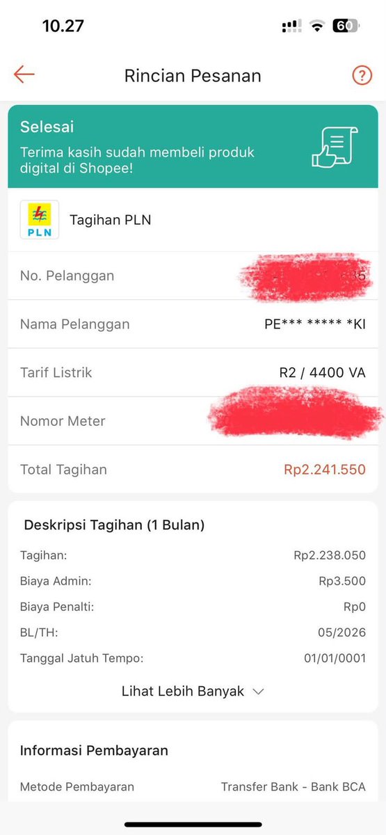 keluhkesahkonoh's tweet photo. Tagihan listrik naik sampe 50% loh ya ampun stress. Awalnya Rp2,2 juta jadi Rp3,3 juta. Gilaaa.

Pagi-pagi buka tagihan listrik, langsung shock. Kok bisa ya? Gak bilang-bilang? Gak ada berita sama sekali.
Saya bingung, Kenapa saya gak diberi tau?
Saya tak tau~~

Coba deh cek tagihan kalian. Siapa tahu ternyata bukan aku doang yang mendadak jadi penyumbang terbesar sektor energi bulan ini. 

cc:threadinalin