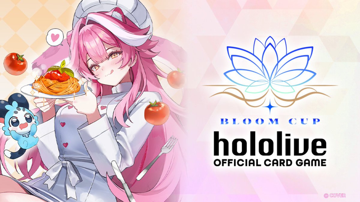 hololive_OCG_EN's tweet photo. 📣 #hOCG Tournament Announcement📣

It’s time to let your talents shine on stage!✨
Take part in Bloom Cup "Raora Panthera", happening from Jul.-Aug. 2026 at your local game store for a chance to win exclusive PR cards featuring 🌸miComet☄️, Kazama Iroha🍃,
Andーonly for winners to catch, a special card with Raora Panthera🐱's very own illustration!!!

🔗 Bloom Cup “Raora Panthera”
https://t.co/mVxxL01fMK

#hololive