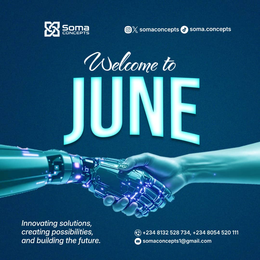 somaconcepts's tweet photo. Happy New Month from all of us at Soma Concepts! June is all about strategic partnerships, seamless integrations, and pushing the boundaries of what's possible for your business. 🚀
Let's collaborate and bring your digital vision to life this month. #SomaConcepts #TechAgency https://t.co/BPlg1k6s6b