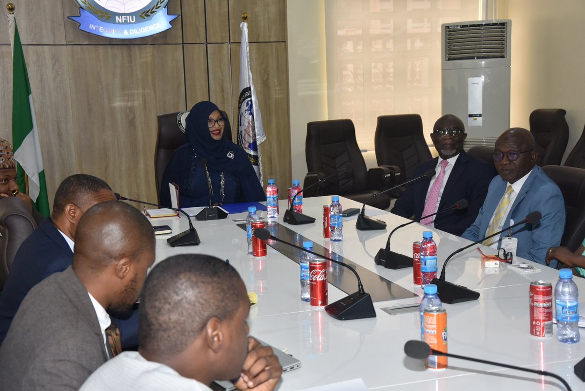 FIUNigeria's tweet photo. The Managing Director/Chief Executive Officer of the @AmconNg, Gbenga Alade, paid a courtesy visit to the Chief Executive Officer of the @FIUNigeria, Hafsat Abubakar Bakari, at the NFIU Headquarters in Abuja to advance strategic collaboration on asset tracing and recovery in Nigeria.

The meeting focused on strengthening cooperation between both institutions in addressing non-performing loans, improving asset recovery efforts, and reinforcing accountability across Nigeria’s financial system.

During the visit, Mr. Alade highlighted the importance of deeper institutional synergy, noting that stronger collaboration between AMCON and the NFIU will support more efficient recovery of distressed assets and help promote greater financial discipline.

In her remarks, Ms. Bakari reaffirmed the NFIU’s commitment to supporting lawful financial intelligence-sharing in line with Nigeria’s anti-money laundering and data protection frameworks. She emphasised the importance of collaboration among competent authorities in safeguarding the integrity of Nigeria’s financial system and strengthening confidence in the nation’s financial ecosystem.

Together, AMCON and NFIU are strengthening partnerships, protecting financial integrity and supporting a more accountable economy for Nigeria.

#NFIU #AMCON #FinancialIntelligence #AssetRecovery #AML #FinancialIntegrity #Nigeria