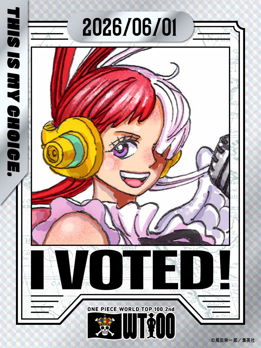 utachan1001's tweet photo. 第2回 ONE PIECE キャラクター世界人気投票

「ウタ」に投票しました！
https://t.co/sWt1lJgOSd
#ONEPIECE #ONEPIECE_WT100
 6月に入った！もう少しで人気投票終わりだね☺️ウタちゃん上位だと嬉しいな〜 https://t.co/85hYMqSpM8