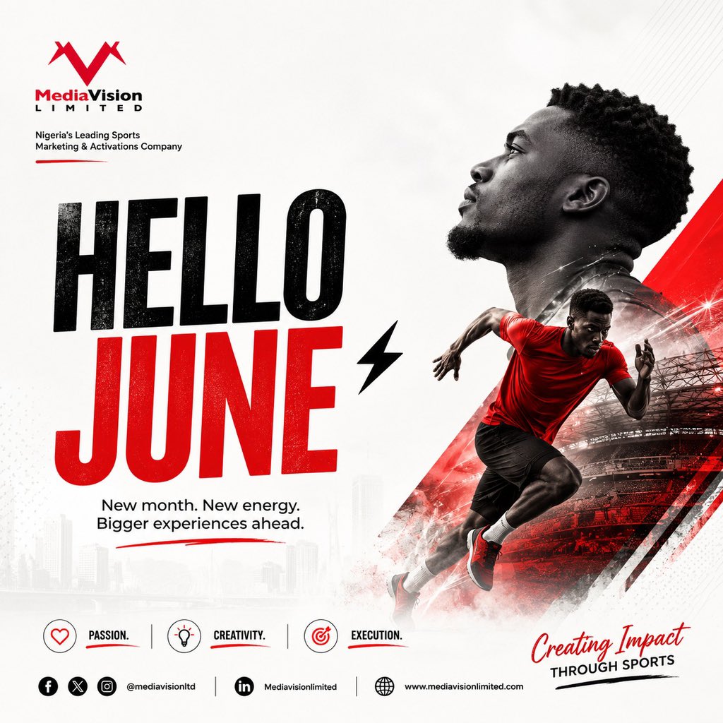 MediaVisionLtd's tweet photo. Hello June

New month. Fresh energy. Bigger experiences ahead. ❤️

#HelloJune #MediaVisionLimited #CreatingImpactThroughSports https://t.co/Inhixn0kkK