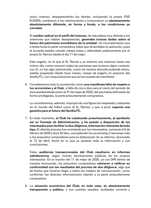 ZonaMixta__'s tweet photo. 🚨💣 Los accionistas del @SevillaFC se adelantan a Sergio Ramos y cuentan su versión de los hechos en un comunicado.

💥 Denuncian por "incumplimiento de contrato", reclamándole "el pago de la cláusula penal".

✍️ Firman el comunicado: Las familias Guijarro, Castro, Carrión, Alés y Del Nido Benavente.