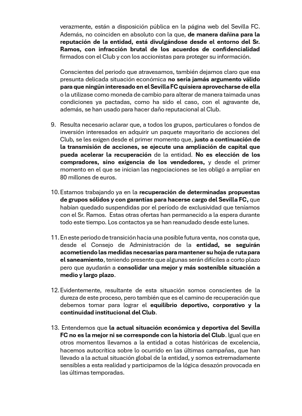 ZonaMixta__'s tweet photo. 🚨💣 Los accionistas del @SevillaFC se adelantan a Sergio Ramos y cuentan su versión de los hechos en un comunicado.

💥 Denuncian por "incumplimiento de contrato", reclamándole "el pago de la cláusula penal".

✍️ Firman el comunicado: Las familias Guijarro, Castro, Carrión, Alés y Del Nido Benavente.