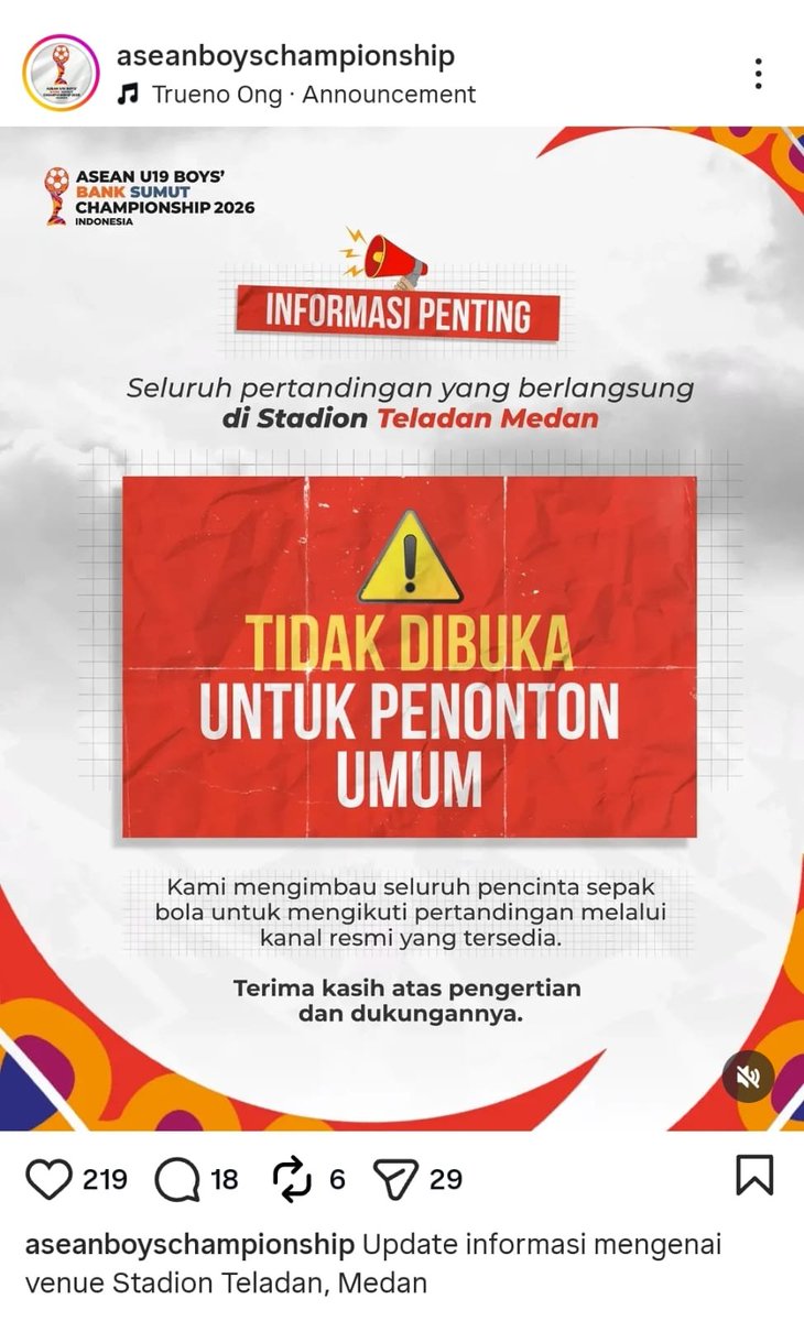 sebutir_baja's tweet photo. akhirnya yang ditunggu datang juga, Piala AFFU19 BankSumut mulai jalan dari 1 juni dan serunya bukan cuma soal hasil akhir, tapi ngeliat bibit muda asia tenggara adu kualitas. #ASEANBoysChampionship kali ini vibesnya beda karena digelar di sumut https://t.co/QPGAAqCqRE