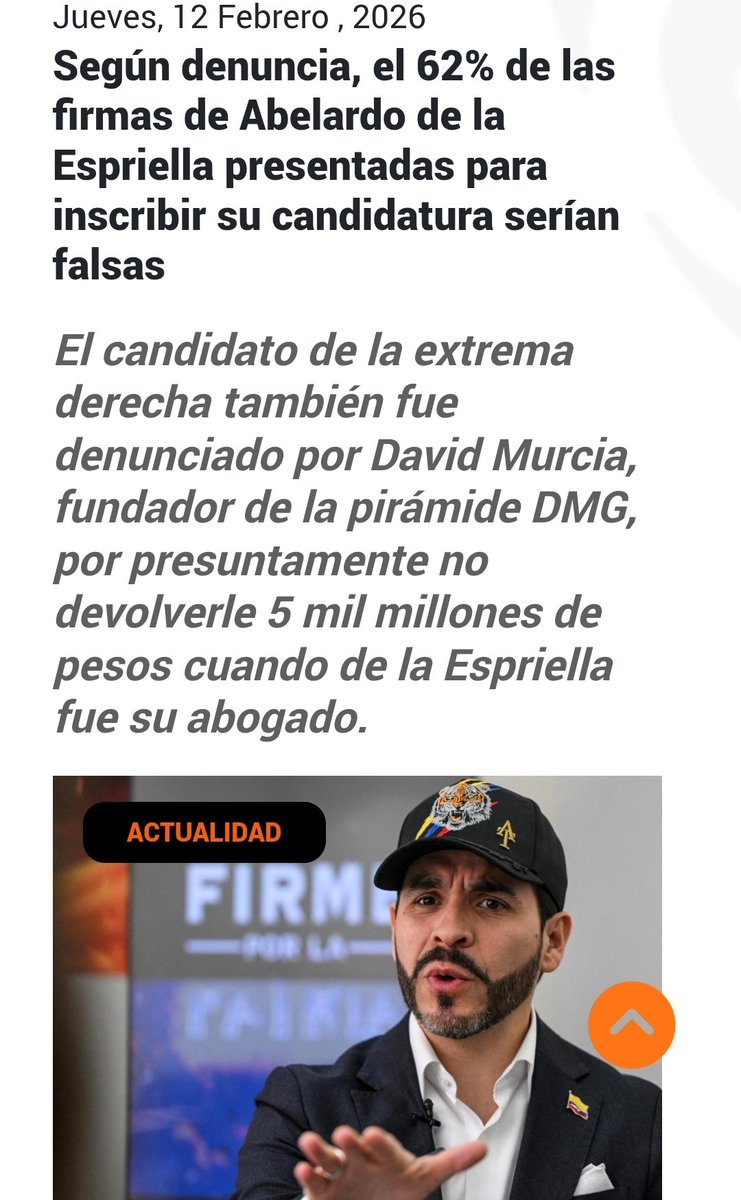 ThomasitaD's tweet photo. Sí, claro que hay un montón de hijueputas en el país, es evidente, pero de ahí a que Abelardo de la Espriella haya sacado ese caudal de votos, no es tan así, no sean ingenuos.
Esta bien que tengamos esperanza, que queramos redoblar esfuerzos y que busquemos aliados, para ganar la segunda vuelta, pero todo esto es en vano si no le exigimos  realmente a la Registraduría transparencia y a los entes de control hacer su trabajo.
Hay bastantes evidencias no solo el día de ayer, sino desde antes de elecciones que se cocinaba un fraude y nosotros como pueblo nos dormimos en los laureles. No solo peligra la democracia, sino la vida misma.
Una Registraduría que avala firmas falsas para una candidatura, que su única garantía es ver emputado al Registrador cuando se le exigía transferencia en los procesos electorales, conteo y software, una firma cómo Thomas Greg Sons, haciendo negocios en la sombra con el abogado candidato, Trump y la derecha Latinoamérica arrodilla, injiendo en nuestras elecciones, los medios inflando al candidato de la mafia con encuestas y publireportajes; los entes de control en absoluto silencio cómplice.
¿Vamos a permitir que pasen por encima de la voluntad popular y que nos roben las elecciones?
¡Ni chimba hijueputa!