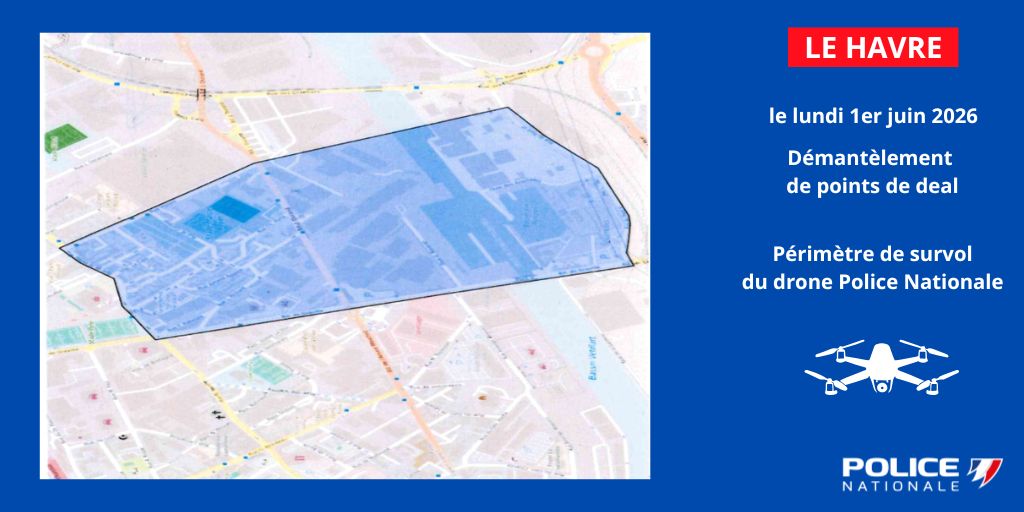 PoliceNat76's tweet photo. #AntiStups | La #PoliceNationale poursuit sa lutte contre les points de deal.
@Prefet76 a pris un arrêté d'autorisation de survol de drone pour cet après-midi afin de mener une nouvelle opération #LeHavre : #Protéger ! https://t.co/Rxm5D5gZb2