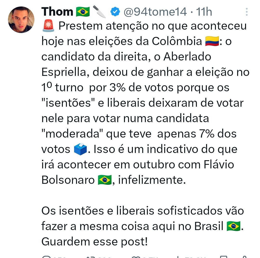 carlosefilho's tweet photo. Eu não deixarei de votar nele por causa do Lula se eleger; deixarei porque não voto em pilantra. https://t.co/6DMr71TvmA