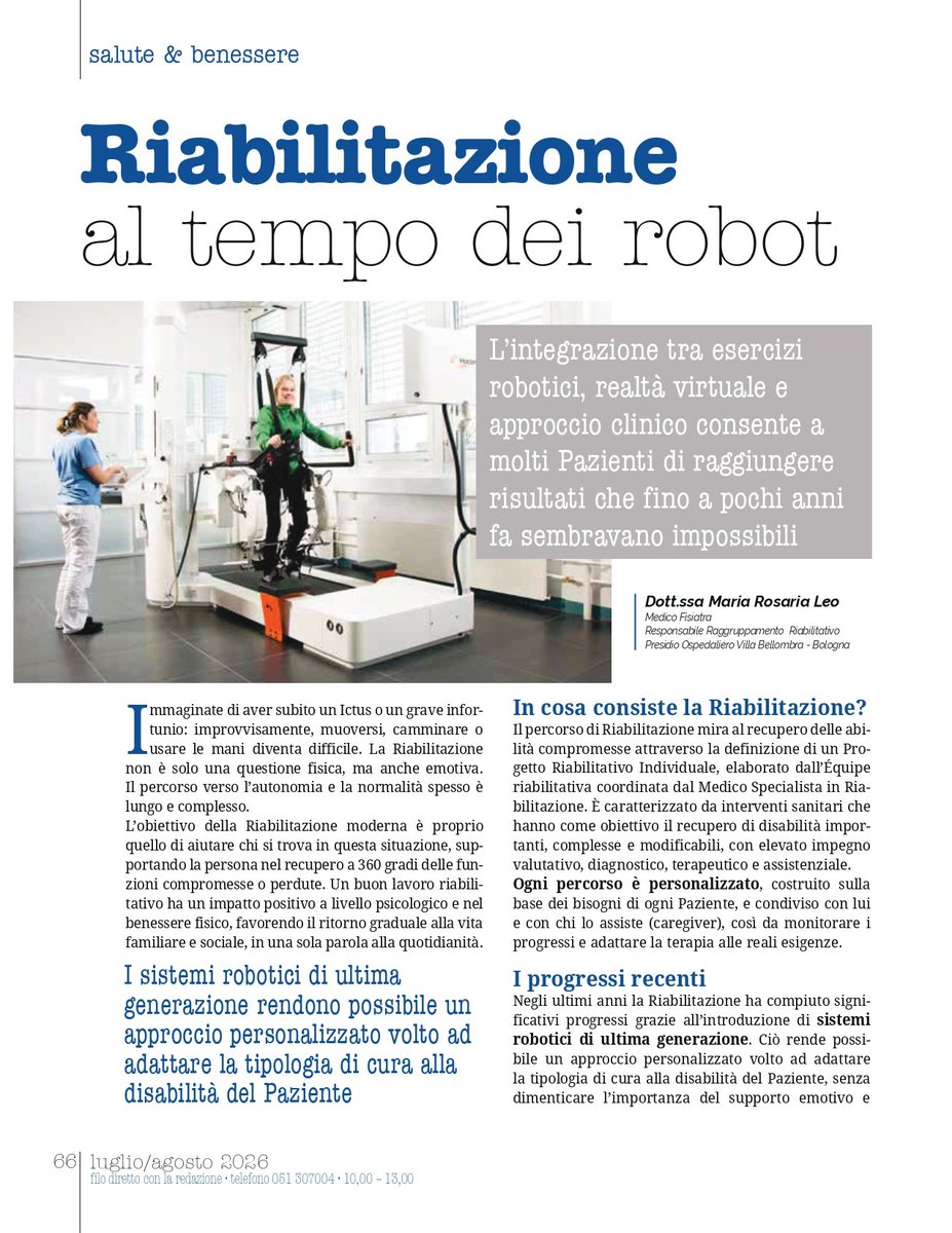 info_colibri's tweet photo. 📰 Siamo su @ElisirdiSalute.

✍🏼 Nel numero di giugno l'articolo “𝑹𝒊𝒂𝒃𝒊𝒍𝒊𝒕𝒂𝒛𝒊𝒐𝒏𝒆 𝒂𝒍 𝒕𝒆𝒎𝒑𝒐 𝒅𝒆𝒊 𝒓𝒐𝒃𝒐𝒕” della dott.ssa 𝐌𝐚𝐫𝐢𝐚 𝐑𝐨𝐬𝐚𝐫𝐢𝐚 𝐋𝐞𝐨, Medico Fisiatra e responsabile del Raggruppamento Riabilitativo di Villa Bellombra. https://t.co/ZlK97jfLXm