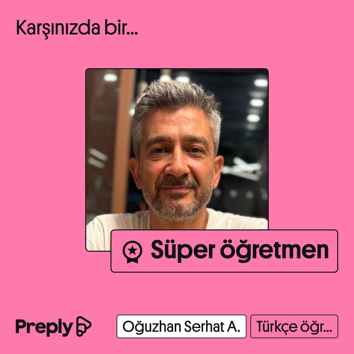 osaydinn's tweet photo. Preply'nin Süper Öğretmen topluluğunun bir parçası olduğum için gurur duyuyorum! Türkçeni geliştirmek istiyorsan başlamana yardımcı olmayı çok isterim!

Preply profilime göz at ve benimle bir deneme dersi ayırt: https://t.co/ZpLRTuOCkq.

#turkishtutor https://t.co/FoRpg6yYTm