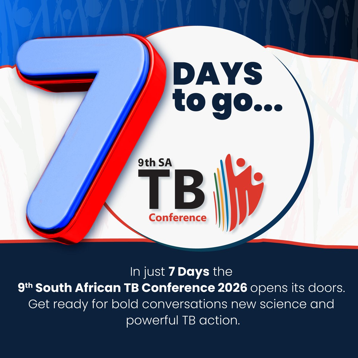 ConferenceTb's tweet photo. 7 days to go until the 9th South African TB Conference 2026! ⏳​
Join us from 8–11 June 2026 at the Birchwood Hotel as we unite towards a TB-free world.​
Haven’t secured your space yet? Register today: https://t.co/rqJUX7tpve
#SATB2026 #Vuka #EndTB #TBConference2026 https://t.co/K3aJFD9jzA