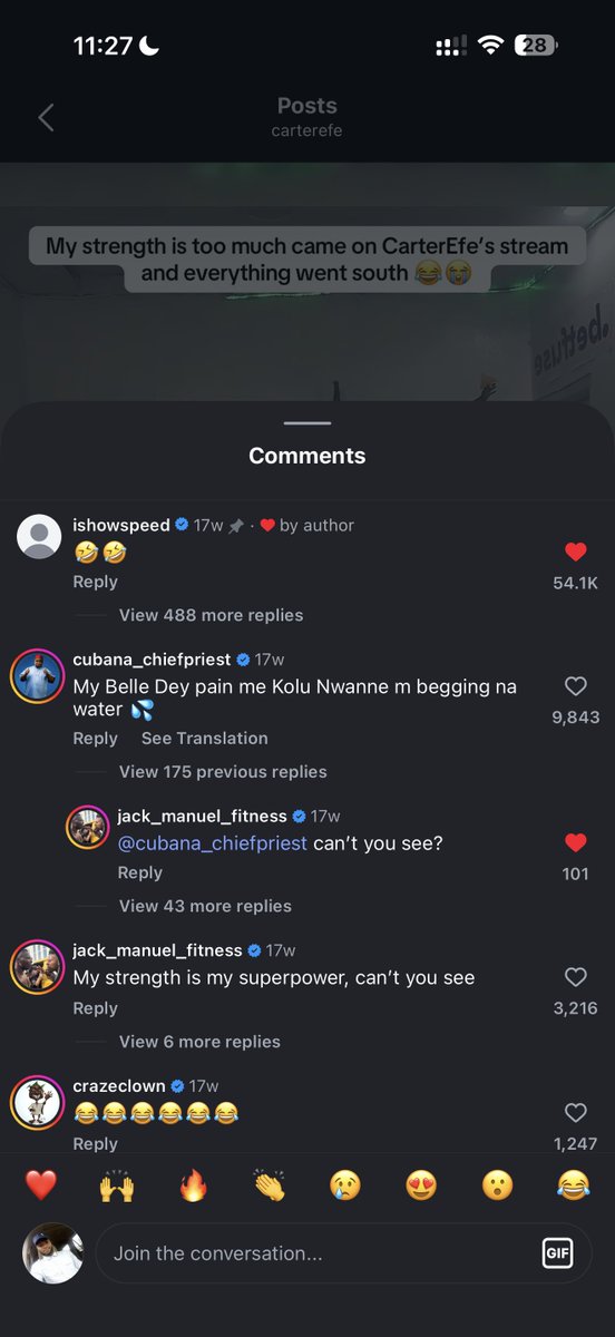 Tenthgoat00's tweet photo. Throwback to when @ishowspeedsui , who just won Streamer of the Year, was laughing and vibing to @carterefe__ content 😂🔥  
If the world’s best streamer rates you, then you’re him. Carter is THAT guy. Best streamer in Africa, no debate 🇳🇬👑
CANT YOU SEE 😂😂😂 https://t.co/Kw3OpMOYLs