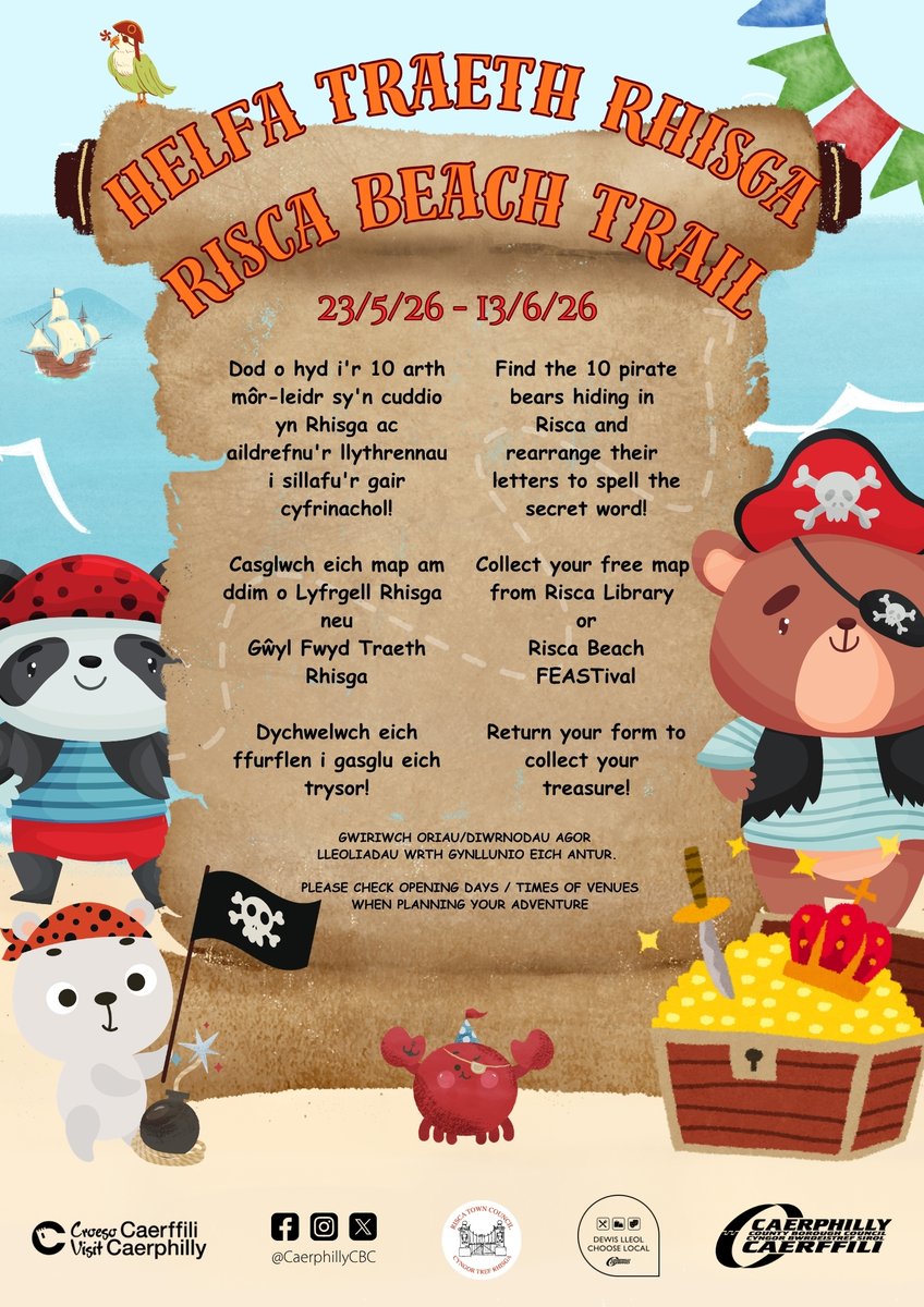 RiscaLibrary's tweet photo. Dydd Sadwrn a dydd Sul - Gŵyl fwyd traeth Rhisga! 

Saturday &amp; Sunday - Risca beach FEASTival! 

Wyt ti'n mynd?
Are you going? 

🏖️🩴☀️🍦📚 https://t.co/oJ4X6WDDkB