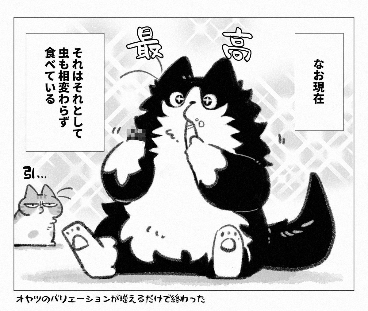 Poco218's tweet photo. 家のねこの話です⑬
口に入れば何でもいいと思ってる節ある https://t.co/miWKvBTNwl