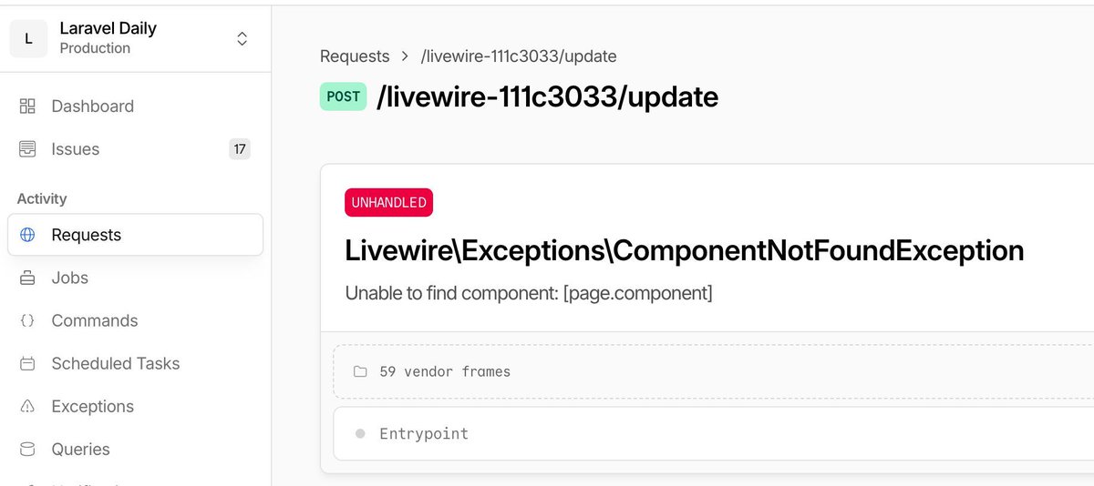PovilasKorop's tweet photo. Reminder: bots/scanners are CONSTANTLY scanning your websites.

Looking for vulnerabilities.

Including "useless" requests like "fake" Livewire POST update.

You may, of course, silence these, or... pay attention to crawling patterns and think how to secure your apps better. https://t.co/Q74LLPmjuc
