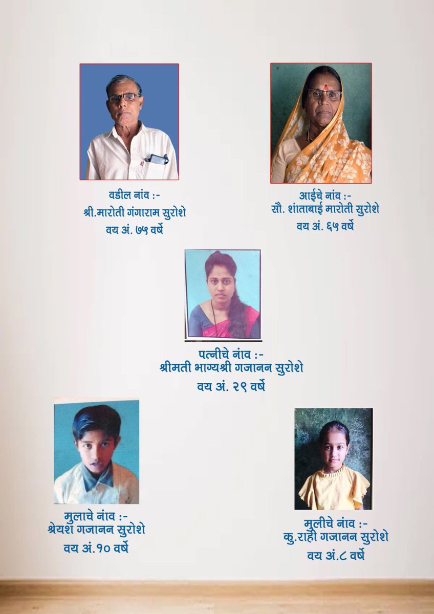 KreatelyMedia's tweet photo. 🚨 Gaurakshak Veer Gajanan Suroshe from Wadad (Mahagaon) was brutally murdered in Sukli, Umarkhed, Maharashtra

He leaves behind his 29yo wife, 2 little kids (10 & 8), and elderly parents. 

They are completely devastated and have no source of income left.
Please donate to secure the future & education of his young children. Every rupee counts.

UPI ID is of wife 

#JusticeForGajananSuroshe #Fundraiser