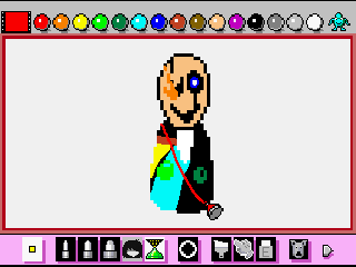 DailySilksong's tweet photo. I had a Deltarune dream where you meet Gaster on Chapter 7, and after talking he mentions he doesn't have color. You get the option to color him and the game boots into a Mario Paint like minigame where you can color him however you want to.

Below is my recreation of that dream https://t.co/Vt9HZdvULt