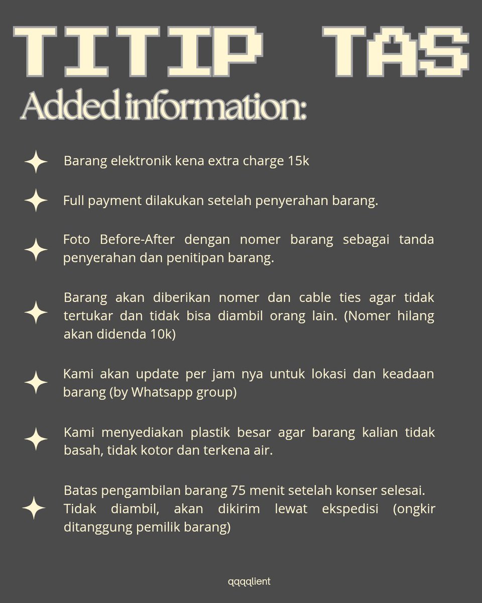 qlient - TITIP TAS! EXHORIZON IN JAKARTA tweet media
