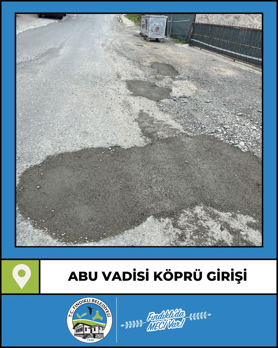 findiklibel's tweet photo. Ulaşım güvenliğini artırmak ve yol konforunu sağlamak amacıyla, Abu Vadisi girişinde oluşan derin çukurlara kuru karışım ile destekleme çalışması gerçekleştirildi.

Ekiplerimiz, vatandaşlarımızın daha güvenli ve rahat bir ulaşım sağlaması için sahada çalışmalarını sürdürüyor. https://t.co/Fuc4rL74JB