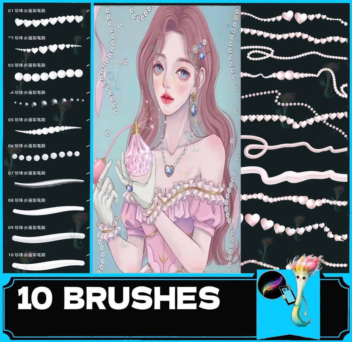 brush300's tweet photo. https://t.co/fDGB6Sv8eG 

@Procreate Pearl #Texture Brush Set: Cream Writing, #Jewelry, Portrait Painting
#drawing https://t.co/1qNPSbjteh