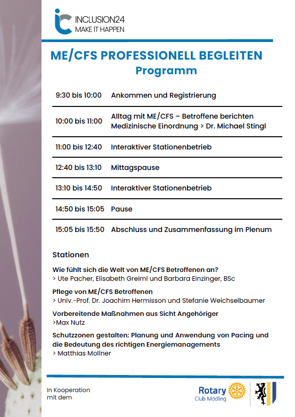 SabineHermisson's tweet photo. Schulung zu #MECFS am 11. Juni in Mödling in Kooperation mit dem Rotary Club.
1/ https://t.co/qFk5UxYmJc