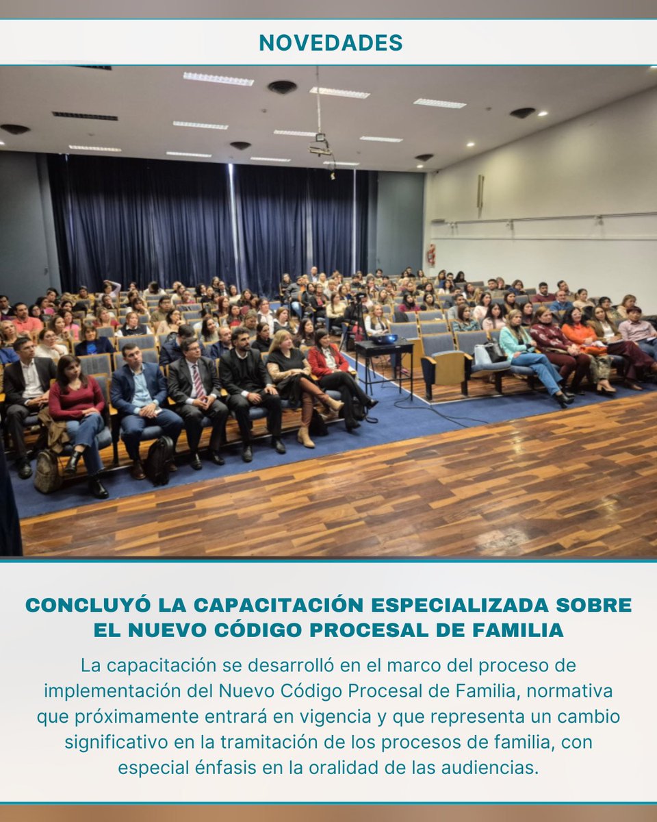 ComunicacionJus's tweet photo. Con una importante participación de profesionales y operadores del sistema de justicia, concluyó la capacitación especializada sobre el Nuevo Código Procesal de Familia, desarrollada durante dos jornadas en el Cine Teatro Catamarca. #Justicia #Catamarca https://t.co/4zMB1ZcfiC