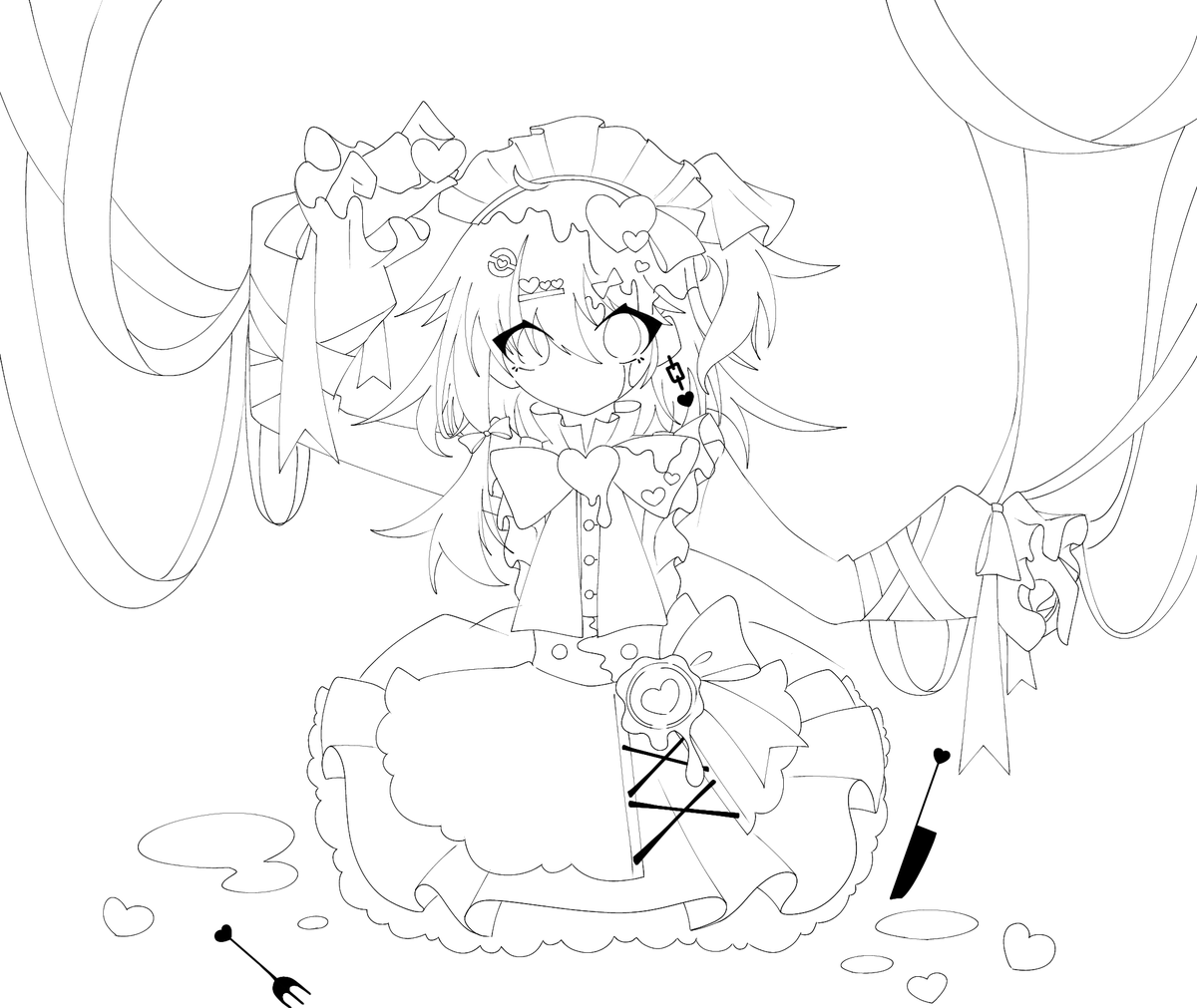 cupofShoggoth's tweet photo. だいぶ前の線画やっと進み始めました…しかしここから先は多忙、絶望ですね https://t.co/qZMt5FvIdP