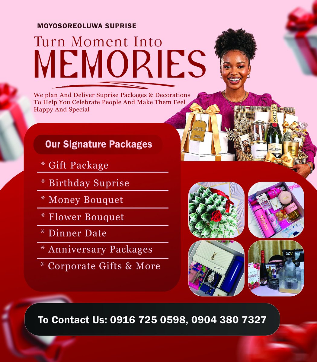 camzygraphiz's tweet photo. Designed this flyer to turn moments into memories ✨
Clean, bold, and premium, exactly the vibe I wanted for this surprise package promo.
#GraphicDesign #FlyerDesign #DesignProcess #AdobePhotoshop #CreativeWork https://t.co/C0j5RIQGFf