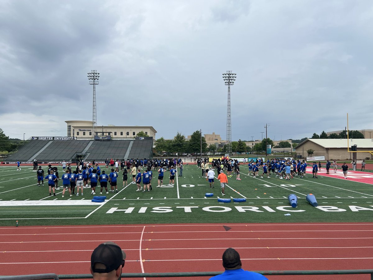 JackWhitt2027's tweet photo. Great time yesterday competing and learning at @Shorter_FB camp! Thank you, @coachmorrison58, @KJOTISSR, and @CoachDietlSU for having me on campus. 

@RoHo2727 @BoiterMark @RecruitNE_GA https://t.co/uiR0GnX70b