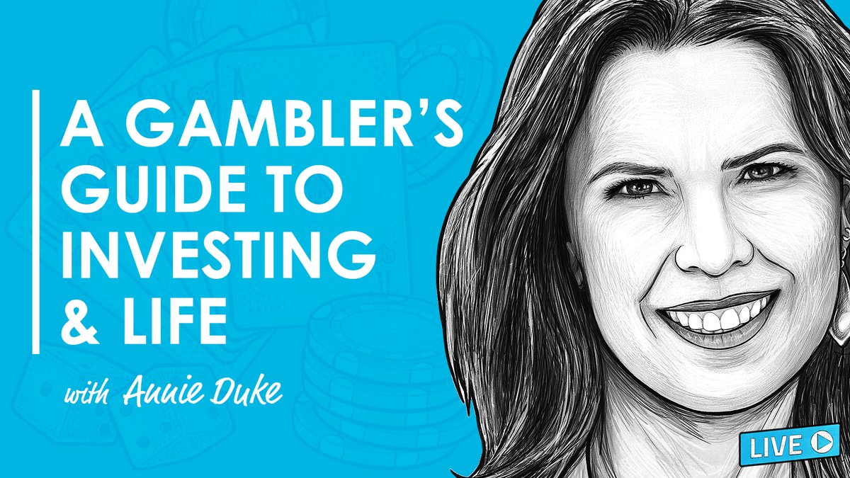 WilliamGreen72's tweet photo. I love this excerpt from my interview with @AnnieDuke, one of my favorite guests on the #RicherWiserHappier podcast. Here, she offers superb insights on how to avoid being irrational when we have a losing investment. https://t.co/XCqEgKTitC. I'm now sharing highlights like this on my new YouTube channel (@WilliamGreenMarketsandLife), including clips from my conversations with great investors like Ray Dalio, Howard Marks, Joel Greenblatt, Mohnish Pabrai, Tom Russo & many more. I hope you find it a helpful resource.