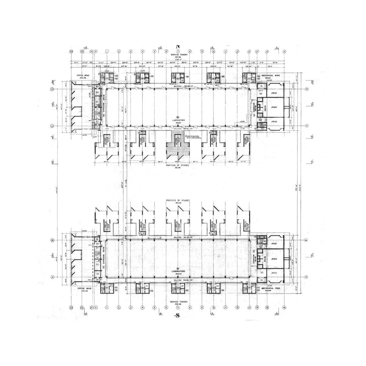 architext14's tweet photo. Kahn’s Salk construction drawings are like works of art. https://t.co/5cB7mlptZr