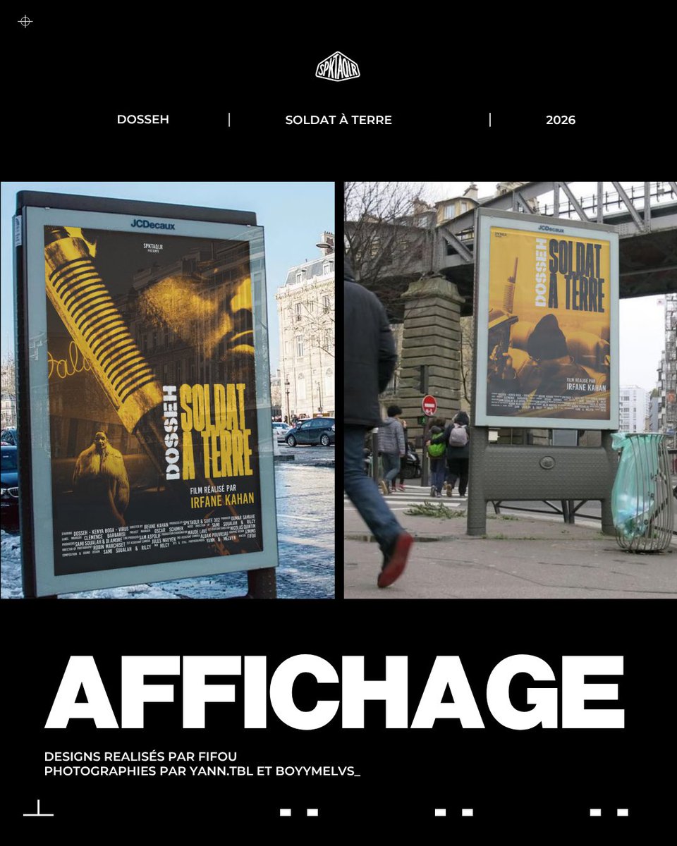 SPKTAQLR's tweet photo. Retour sur la sortie du court métrage « Soldat à terre » réalisé par Irfane Kahan, titre issue de « Dieu donne, j’utilise part.2 » de Dosseh

@DossehLaFamine 
directed by Irfane Kahan
produced by SPKTAQLR SUITE.302
poster designed by @fifoudezign https://t.co/QFEKXAJVb0