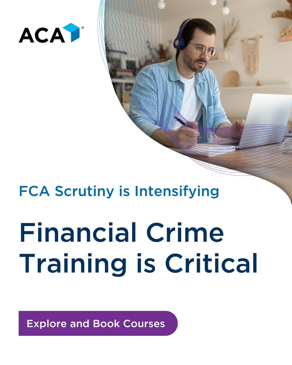 ACACompliance's tweet photo. Regulatory expectations around AML, financial crime, and market abuse are rising. Are your controls proactive? Do senior managers understand their SM&amp;CR responsibilities? Our training programs help your teams stay ahead of risk. Explore courses: https://t.co/Nt56ln7D7d https://t.co/wi9vdK1yCJ