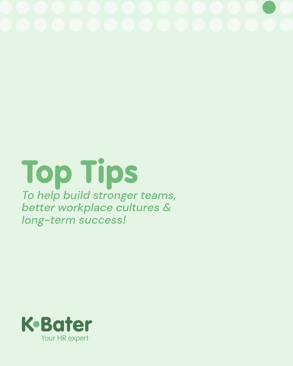 KBaterHR's tweet photo. Top #HRTips every business owner should be thinking about right now… 👇

✅ Keep contracts and policies up to date
✅ Don’t ignore small people issues early on
✅ Make sure managers know the basics of employment law

https://t.co/lzr2EItSIB https://t.co/vWHlStfyGe