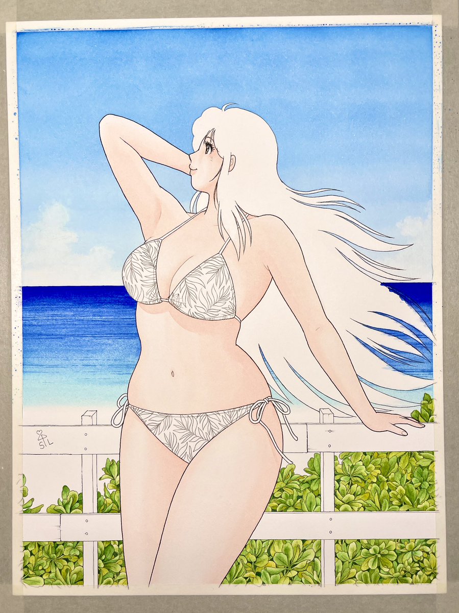 miura_mitsuru's tweet photo. 画題『Lovely breeze』彩色過程🎃🎨

#マンガハンズ #水彩 https://t.co/NQtWaDTC8D