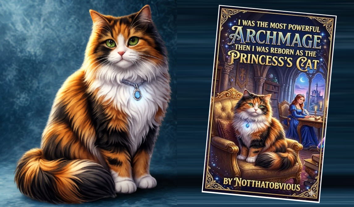 Proofpositive's tweet photo. #Cats #Fantasy #Comedy #Humor #Magic #LitRPG #Isekai ##Epic  She was once the world’s most powerful ArchMage. Now she’s a Persian kitten accidentally destroying buildings while trying to save a princess from murder, politics, and romance. 
https://t.co/PruhnnkT8B https://t.co/8THmJhMeZj