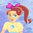 remysjem's tweet photo. This is a fanart portrait, inspired by playing the fun matching game Panel de Pon! that came out for the Snes #pixelart #paneldepon #snes #fanart https://t.co/8CmLPs02aw