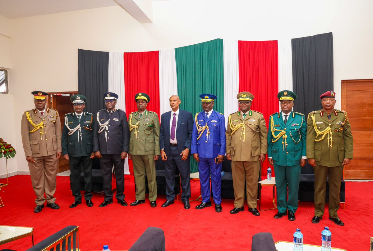 OfficialKCGS's tweet photo. The Director General KCGS joined H.E. Dr. William Samoei Ruto, President of the Republic of Kenya, and other senior government officials for the 63rd Madaraka Day national celebrations held today in Wajir County.
Kenya Coast Guard Service formed part of the marching contingent during this landmark event — the first of its kind in the northern frontier region — which featured cultural displays, music, dance and speeches.
Under the theme “Education, Skills and the Future,” the Service reaffirms its commitment to a united, secure and prosperous Kenya, from territorial waters to national borders.