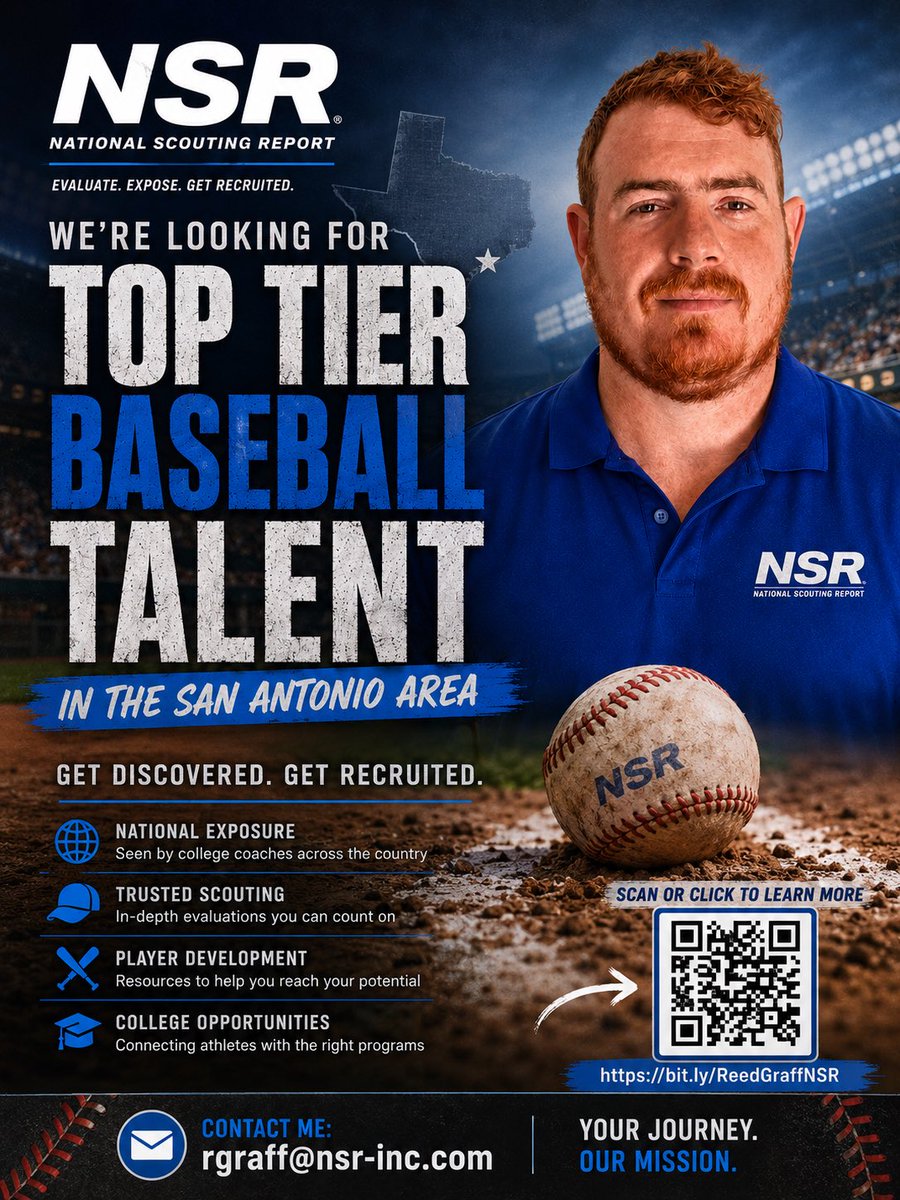 ReedTGraff's tweet photo. I’m on the hunt for some ballers in the San Antonio area that want to play at the next level! If you think you match up or if that’s your goal, hit me up! #txhsbaseball #NSRBaseball https://t.co/SfO2Z9s2oO