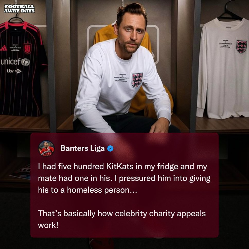 Nowfootball's tweet photo. Thoughts on this comment about Soccer Aid?🤔 https://t.co/FPD11IeRp4