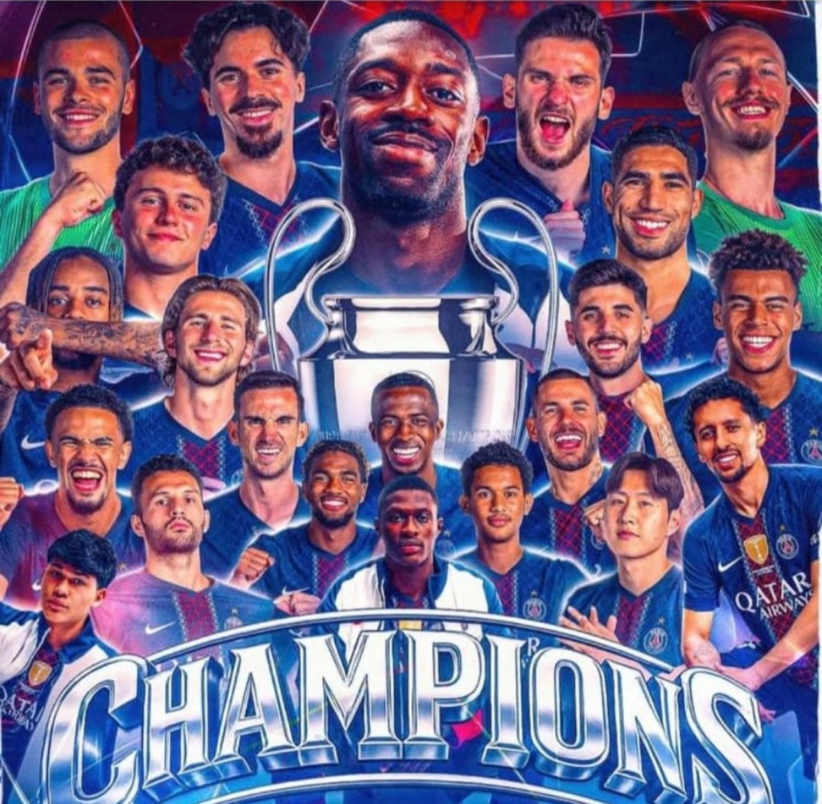 InfoMedia509's tweet photo. 🏆 Le PSG entre un peu plus dans l'histoire du football européen en décrochant une deuxième Ligue des Champions consécutive. Une performance remarquable qui témoigne de la constance et de l'ambition du club parisien. Félicitations aux champions !  #PSG #ChampionsLeague #Football https://t.co/Wry5bIh0UE