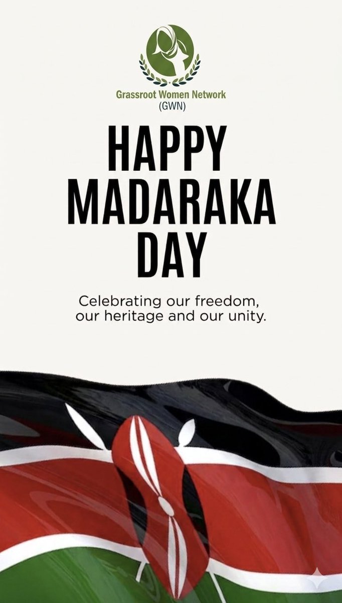 WomenGrassroot's tweet photo. Happy Madaraka Day, Kenyaπ°πͺ
Today, we honor the courage, unity, and resilience that have shaped our nation. As we celebrate the progress we have made, let us renew our commitment to building a stronger, more inclusive, and prosperous Kenya for all
#MadarakaDay2026 #OneKenya π°πͺ https://t.co/r5qxrTCNmV