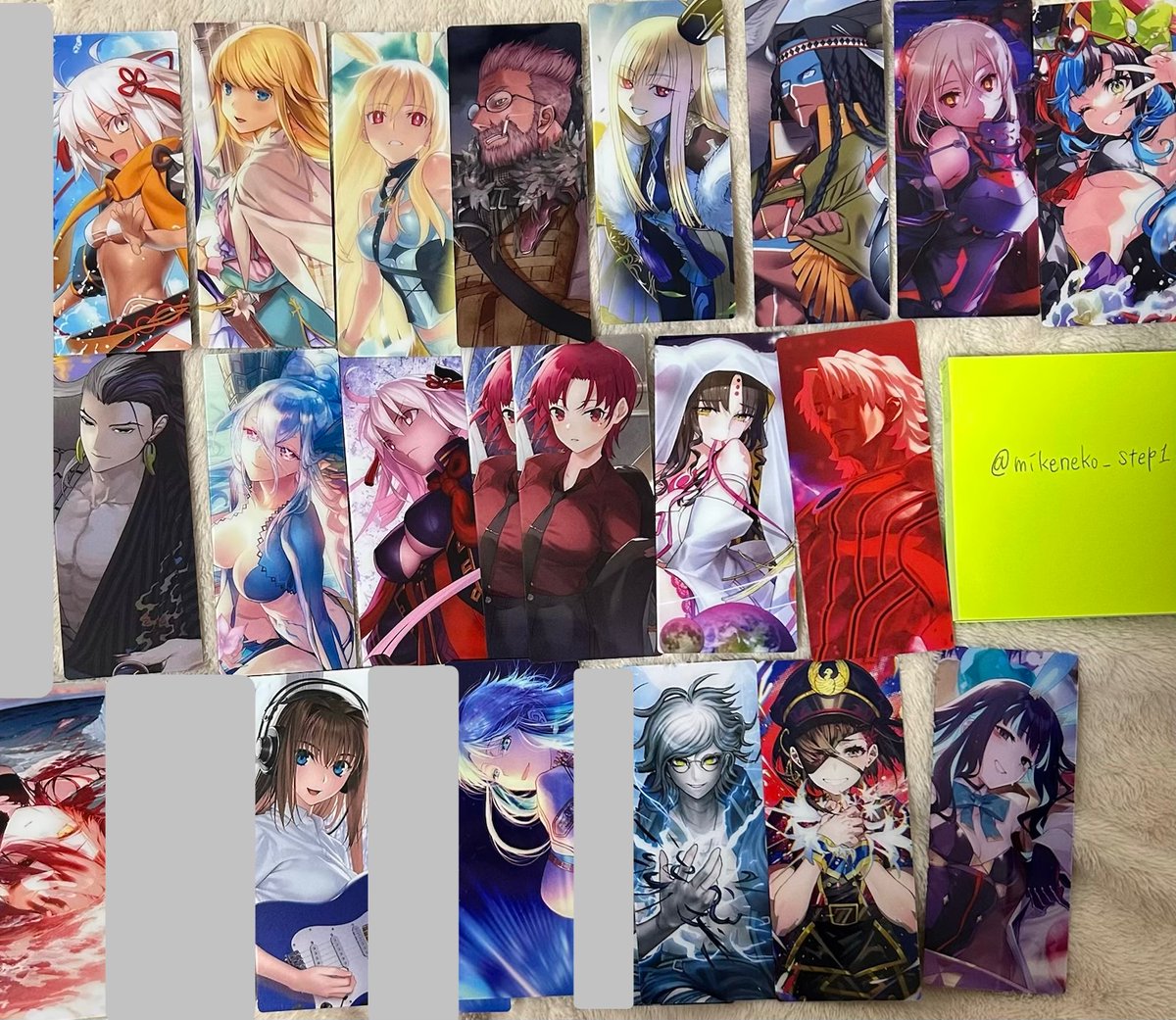 mikeneko_step1's tweet photo. 【交換】FGO 最終再臨展　編成画面風カード　ミニ最終再臨　コレクションカード　ウエハース  OTSS ブロマイド
郵送交換
求:画像1  
譲:画像2〜12
ウエハースとコレカをお求めの方には複数提供可能です。
検索からもお気軽にお声掛けください。 https://t.co/GN7kCfopsP