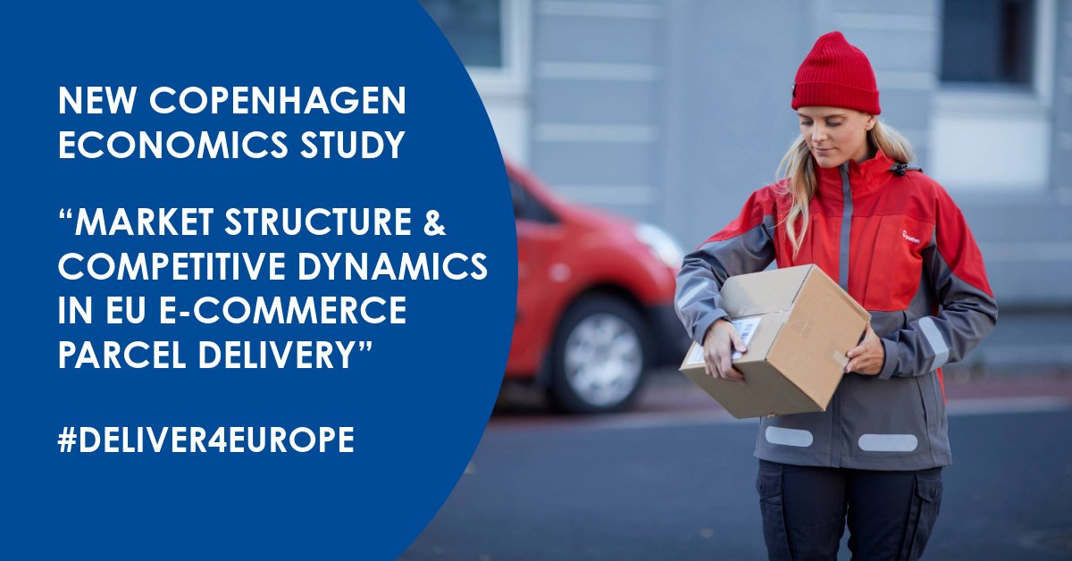 PostEurop's tweet photo. New study by Copenhagen Economics confirms: #EU #parcel delivery is competitive, dynamic, and innovative. 

Learn more👉https://t.co/ybM8YpwvCP

#EUDeliveryAct #Competition https://t.co/xjlMfdeTU0