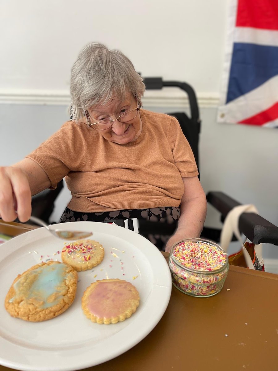GibraltarNH's tweet photo. We celebrated National Biscuit Day with an afternoon of biscuit decorating! For those who wanted to get involved, we enjoyed mixing different coloured icings to make marbled patterns and popped some sprinkles over the top. 
#monmouthcarehome #nursinghomemonmmouth #walescarehome https://t.co/sD0RKmBV6y